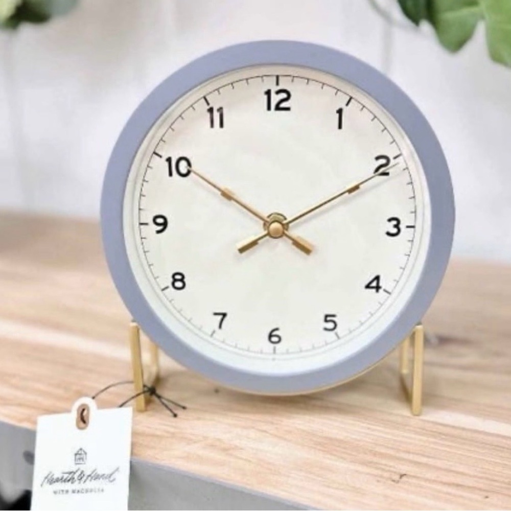 Hearth & Hand With Magnolia Round Decorative Tabletop Clock